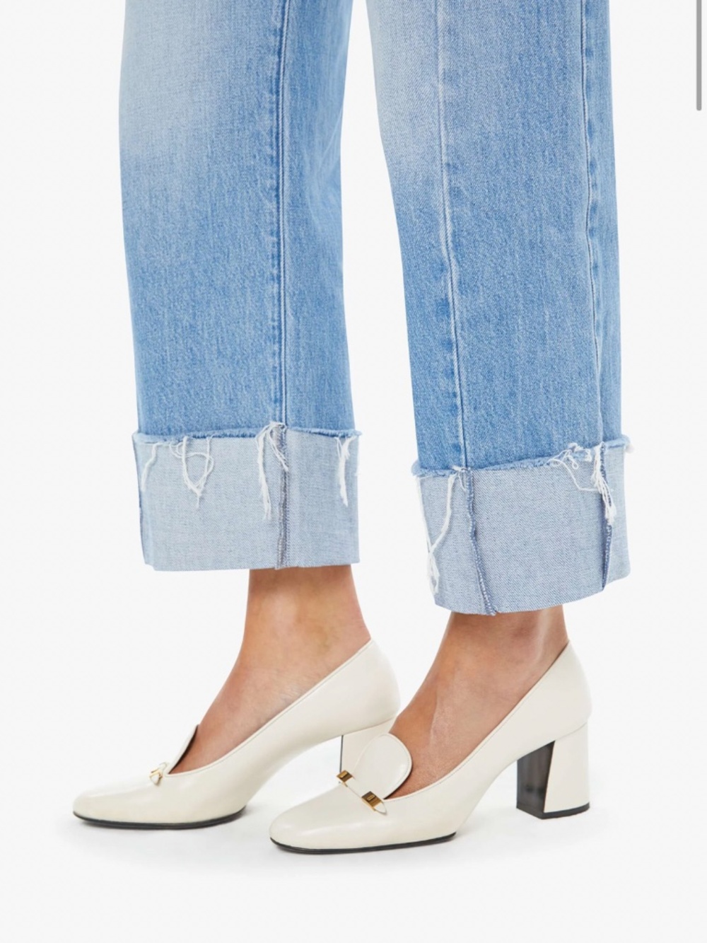 MOTHER The Half-Pipe Ankle Cuff Fray Jeans Last Bite - Picture 7 of 11